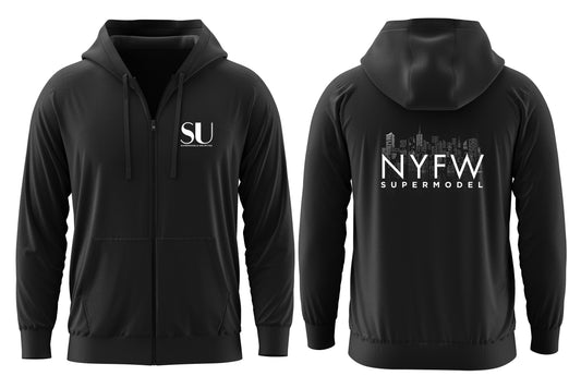 NYFW Supermodel- Skyline Zip Up Hoodie