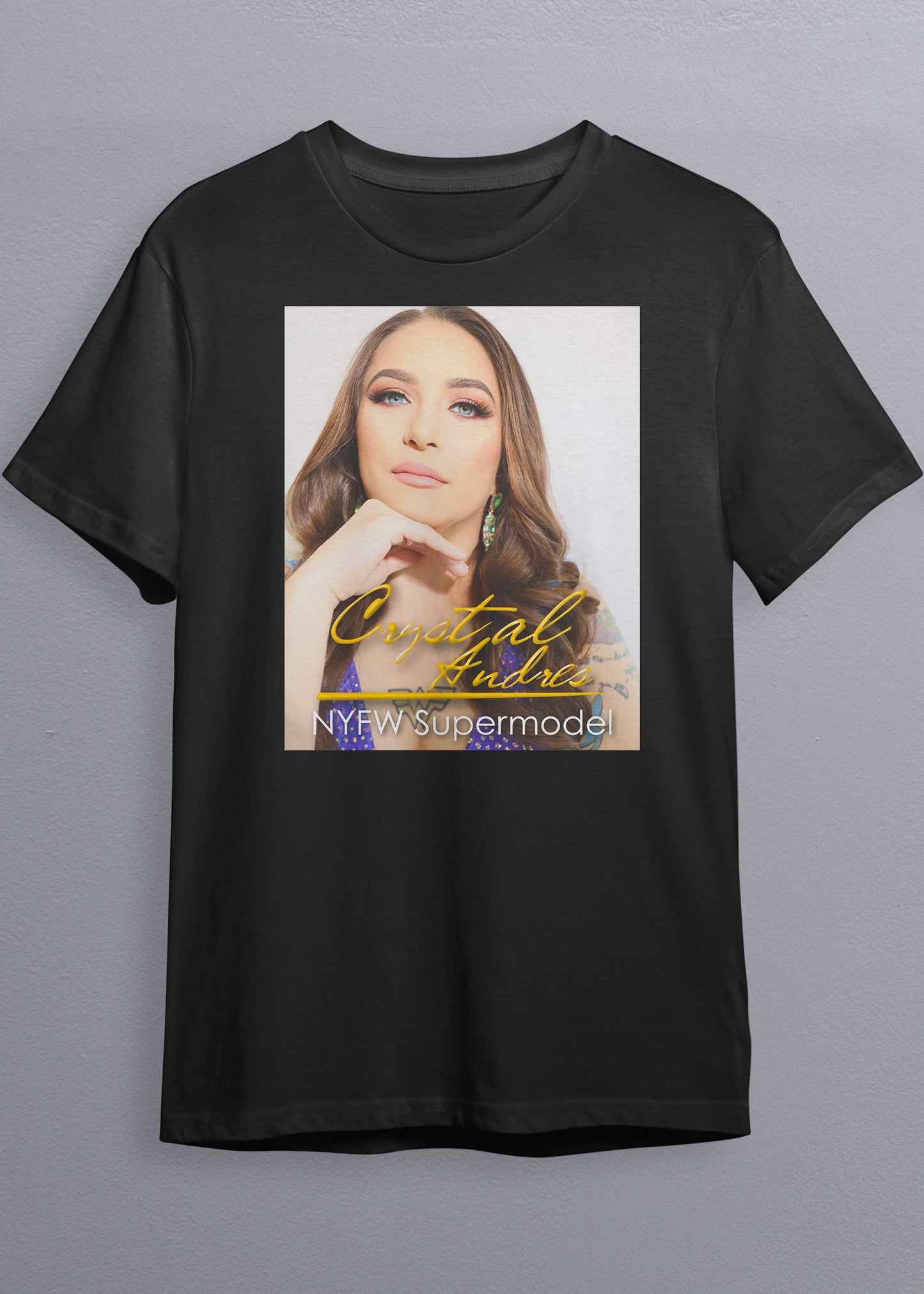 NYFW Supermodel Merch featuring Crystal Andres