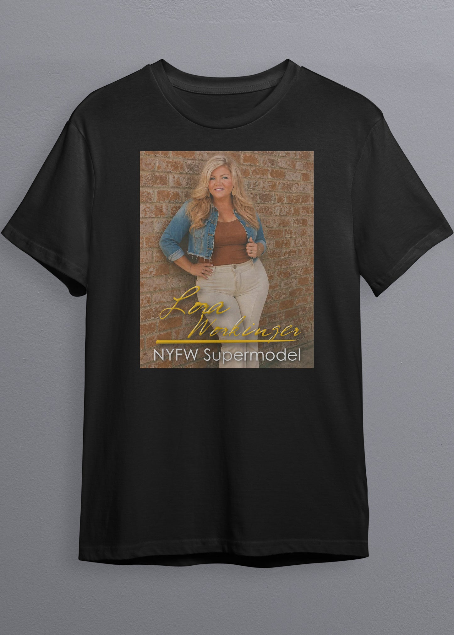 NYFW Supermodel Merch featuring Lora Workinger